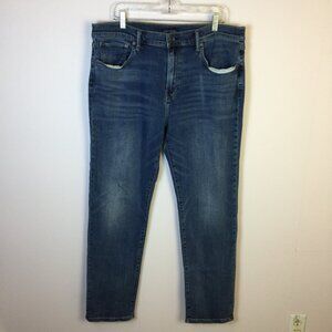 Lucky Brand Jeans Mens Size 38x32 Straight Leg Blue Denim Stretch Medium Wash